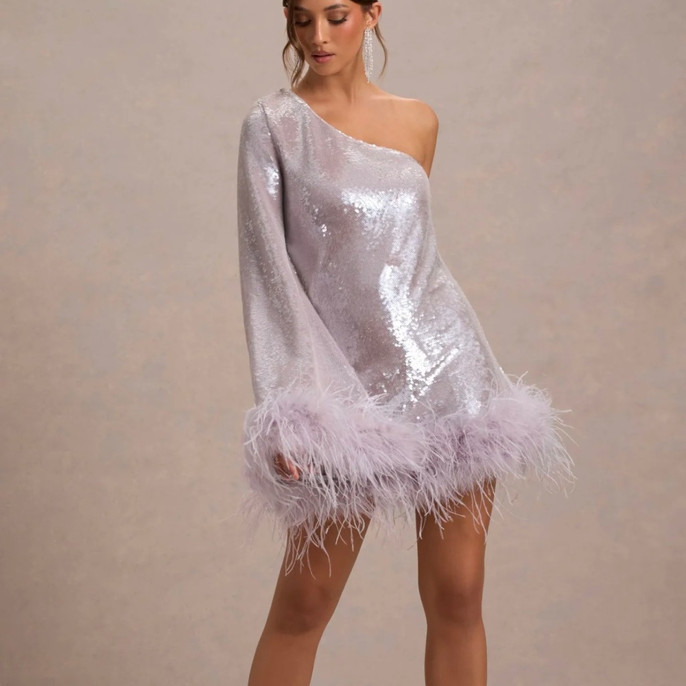 Club London Lilac Cocktail Dress